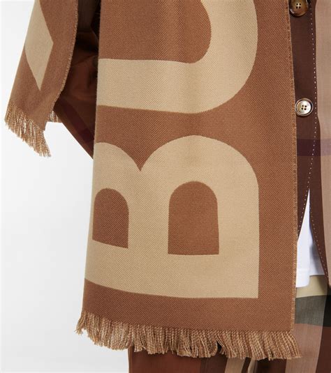 monogram burberry scarf|burberry logo wool scarf.